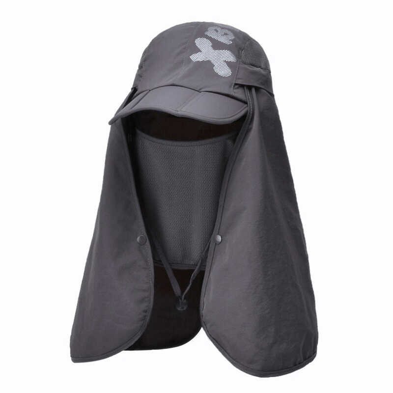 Waterproof unisex sun hat SF0391 with neck flap, ideal for hiking, offers adjustable sunshade and water protection. Perfect for outdoor adventures.